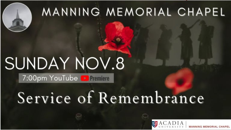 Manning Memorial Chapel Remembrance Sunday Service 2020
